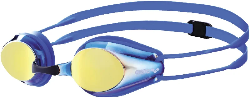 Arena Tracks Mirror Junior Swimming Goggles - Blue