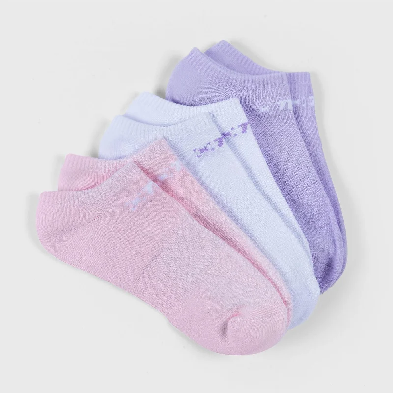 TWL - STRIDE LOW CUT SOCK - 3PK - CHERRY BLOSSOM/WHITE/LILAC