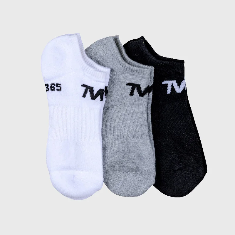 TWL - STRIDE LOW CUT SOCK - 3PK - WHITE/GREY/BLACK