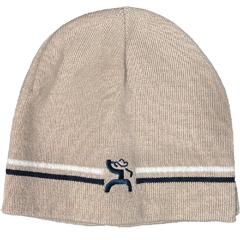 "Hooey Golf Beanie" Tan w/Black & White Logo