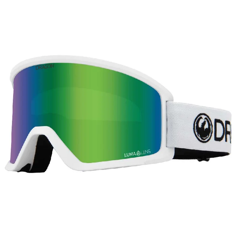 Dragon DX3 OTG Snowboard Goggles - White/Lumalens Green Ion