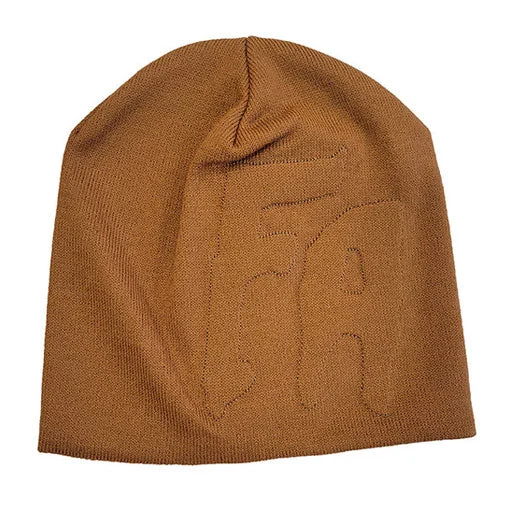 Fucking Awesome Lesser God Skull Beanie - Brown