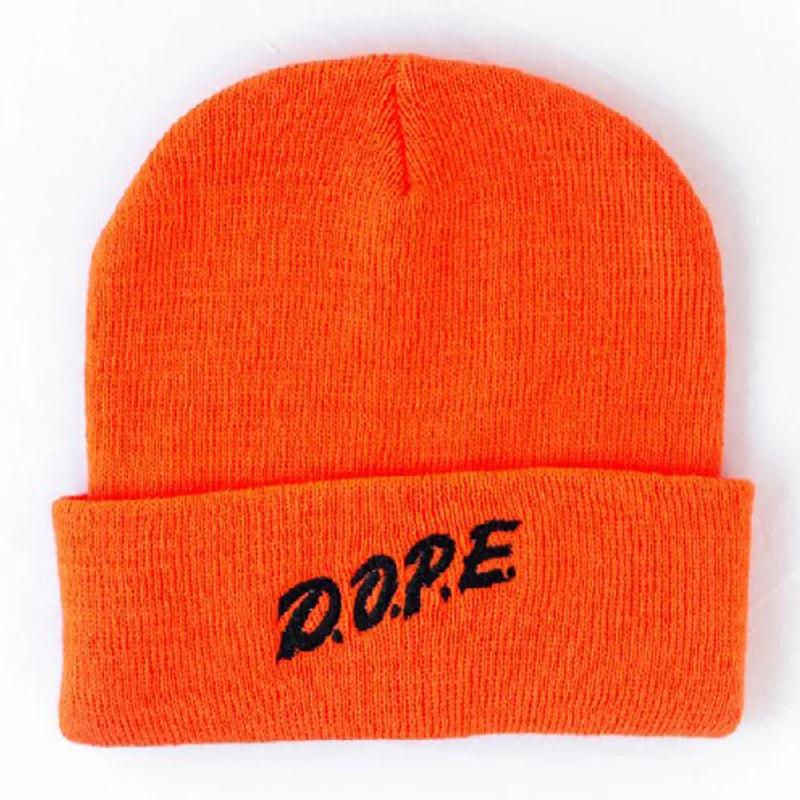 D.O.P.E. OG Toque Beanie Orange/Black 2024