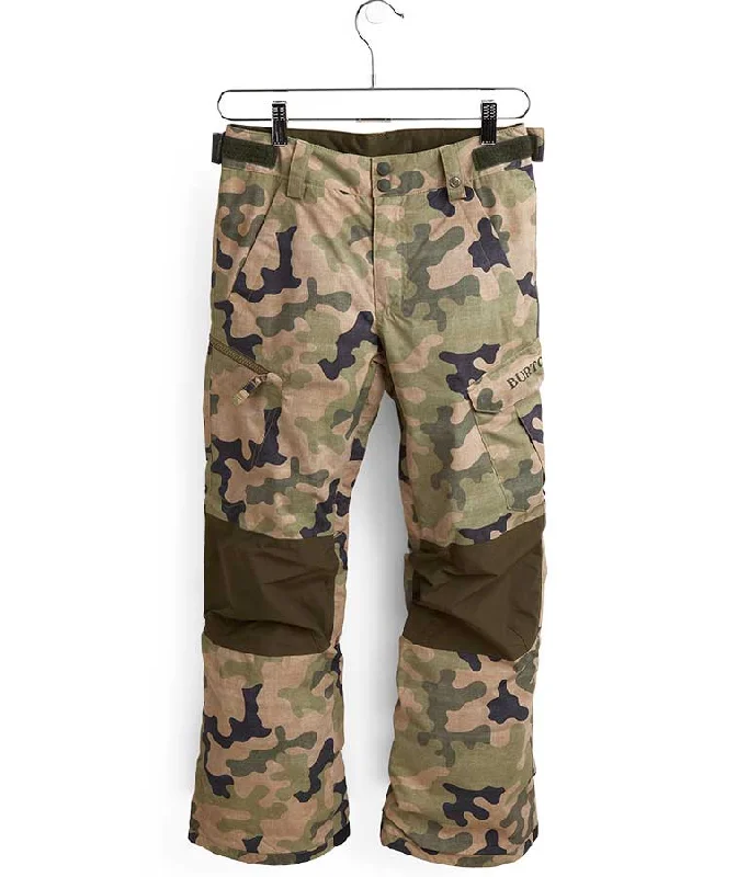 Burton Kids' Exile Cargo Pant - Martini Olive Terra Camo / Forest Night 2022