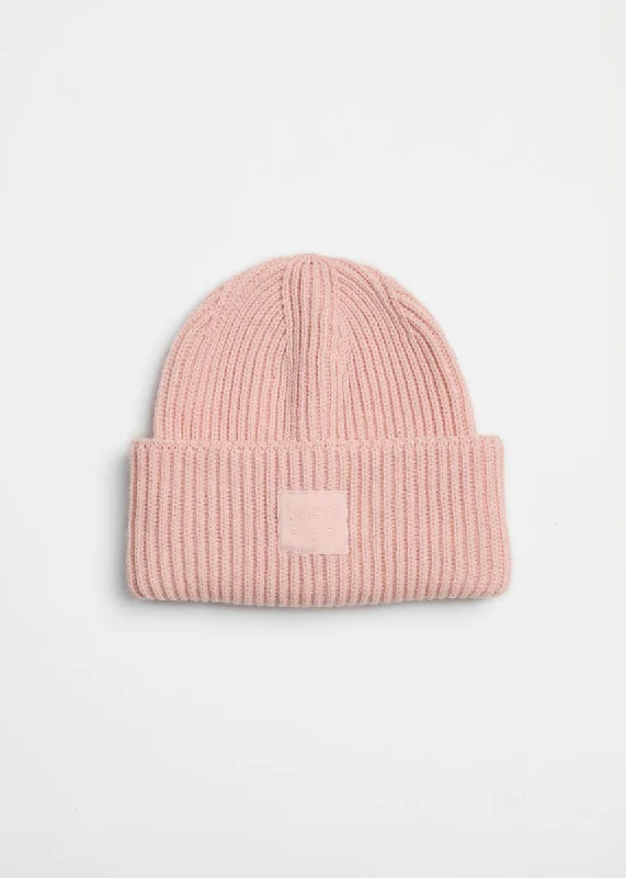 Adult Mad Hatter Ribbed Knit Beanie - Blush