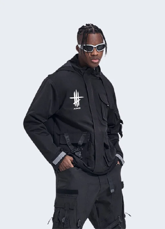 Black Techwear Jacket