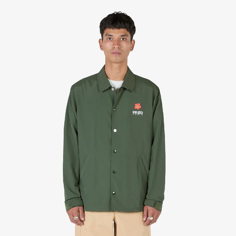 'BOKE FLOWER' Coach Jacket Dark Khaki