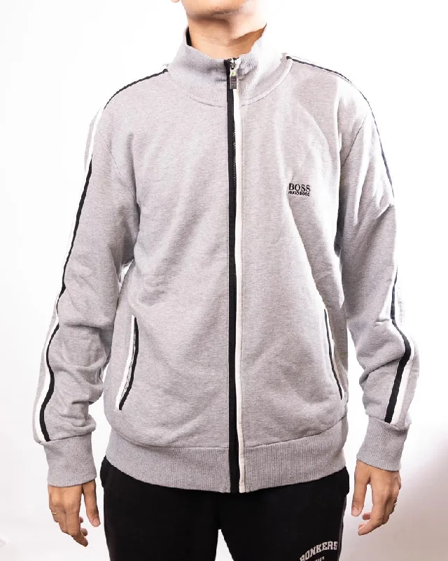 Hugo Boss Sleeve Stripe Track Jacket - Grey