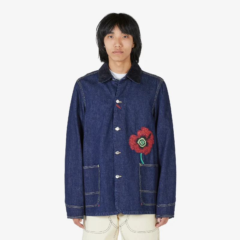 KENZO Poppy Workwear Denim Jacket Ink