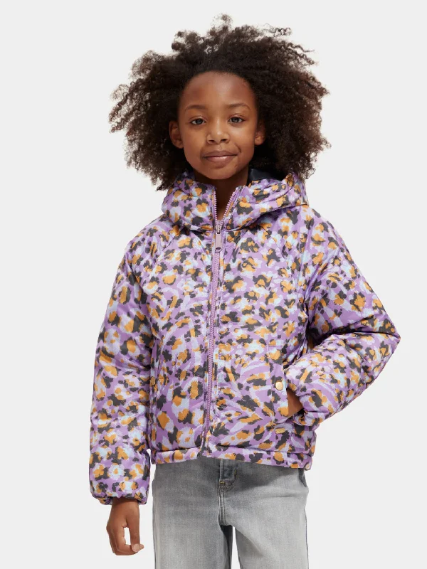 Kids - Water-repellent hooded jacket