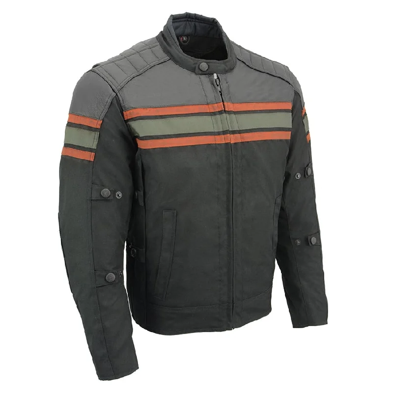 Men's Textile & Leather Jacket