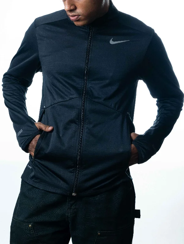 Nike Zip-Front Biker Jacket with Split-Kangaroo Pockets