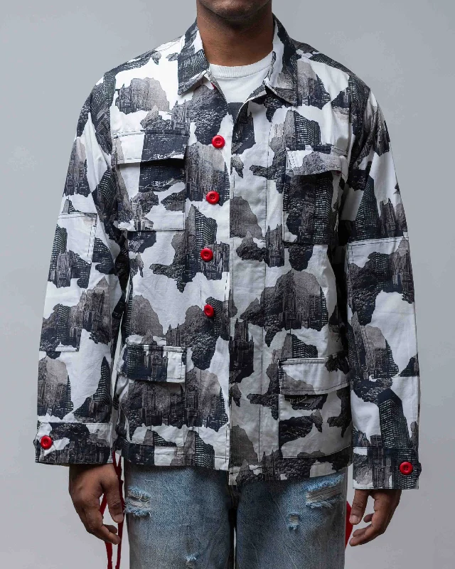 Off White 2013 Velvet Logo Cityscape Aop Cotton Jacket