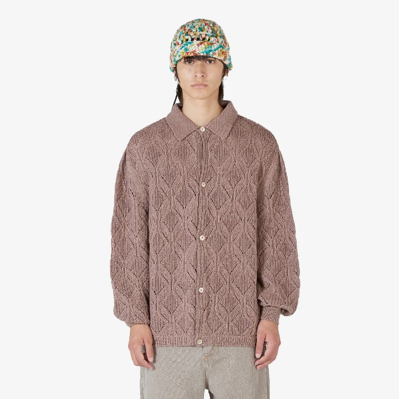 Per Knit Polo Jacket Coffee