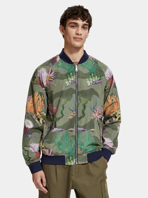 Reversible bomber jacket