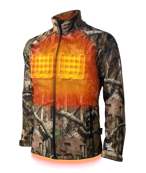 Men's Sahara Heated Hunting Jacket - Mossy Oak Camo