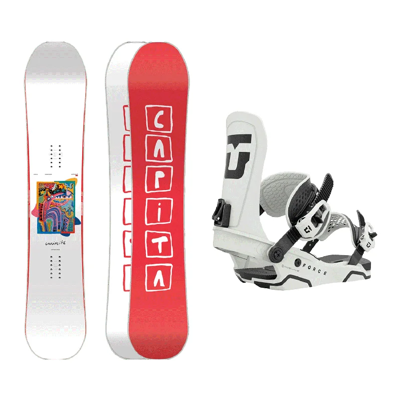 Capita Men's Aeronaut Snowboard 2025 + Union Men's Force Snowboard Bindings (Sand) Package