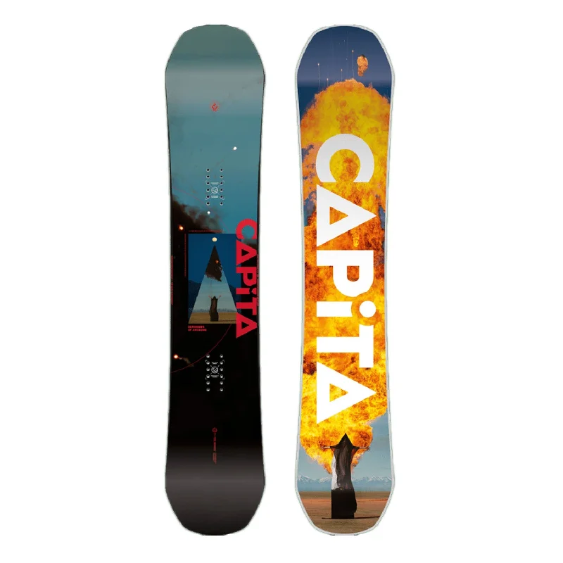 Capita Men's Defenders Of Awesome Snowboard 2025 + Union Men's Ultra Snowboard Bindings (Yellow) Package