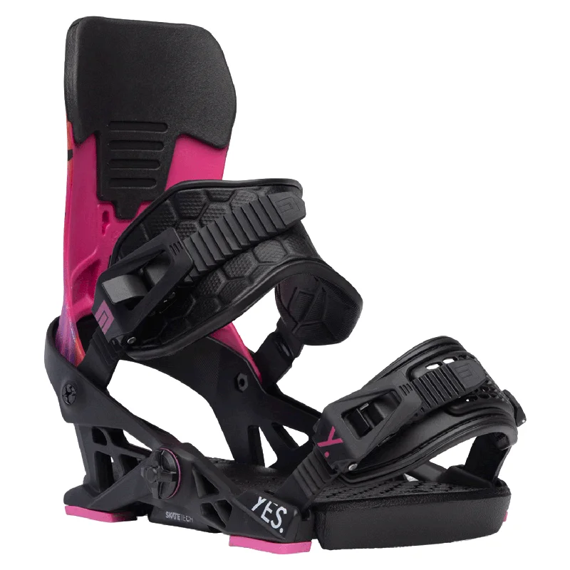 Now Men's Yes Collab Snowboard Bindings 2024 Black/Pink