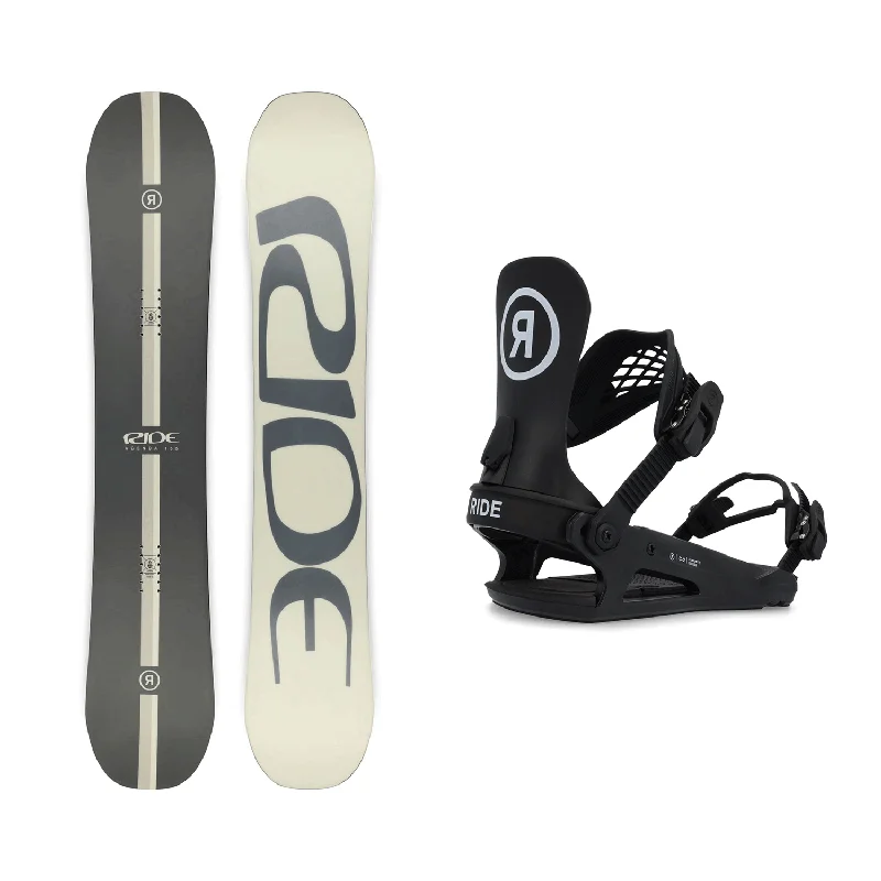 Ride Men's Agenda Snowboard 2025 + Ride Men's C-2 Snowboard Bindings (Black) Package